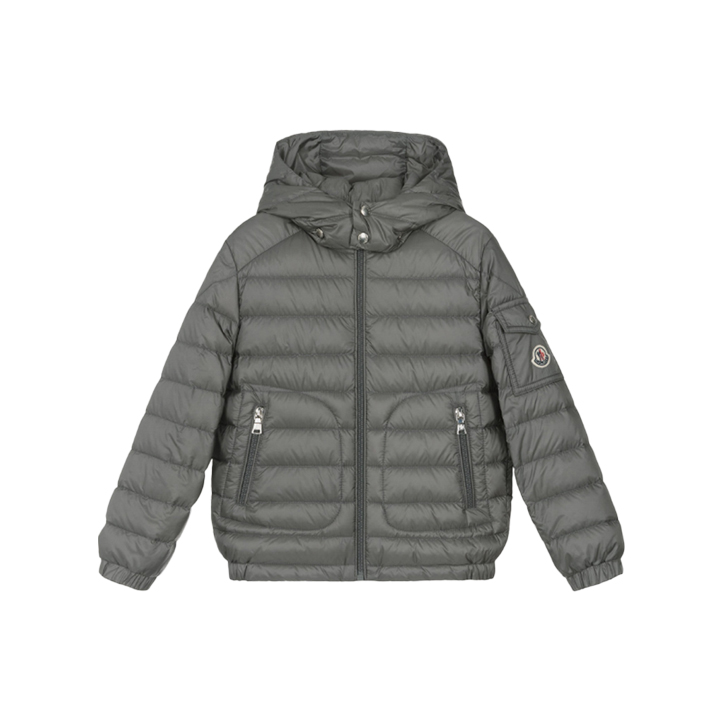 ◆키즈◆여성 라우로스 LAUROS 로고 패치 암 포켓 패딩자켓 그레이 1A000 36 597YF 905