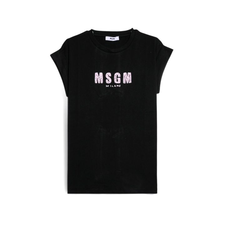 ◆키즈◆키즈 저지 티셔츠 블랙/핑크 S6MSJGTH070 11088