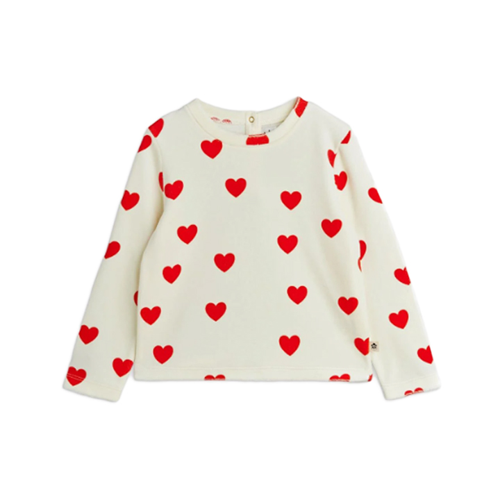◆키즈◆키즈 하트 패턴 벨루어 티셔츠 화이트 26120120 10