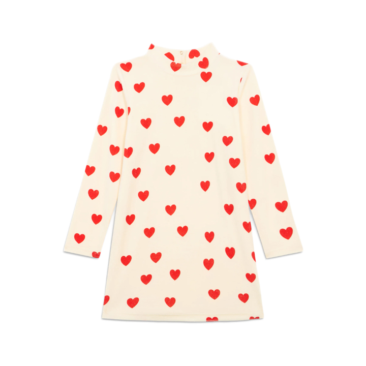 ◆키즈◆키즈 하트 패턴 벨루어 드레스 화이트 26150102 10