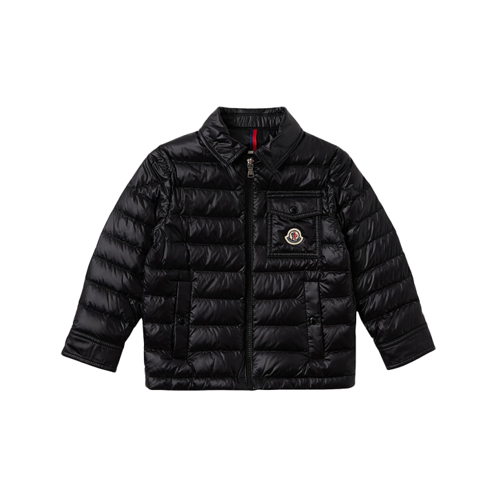 ◆키즈◆여성 모리용 MOURILLON 로고 패치 카라 패딩자켓 블랙 1G000 04 597Y4 999