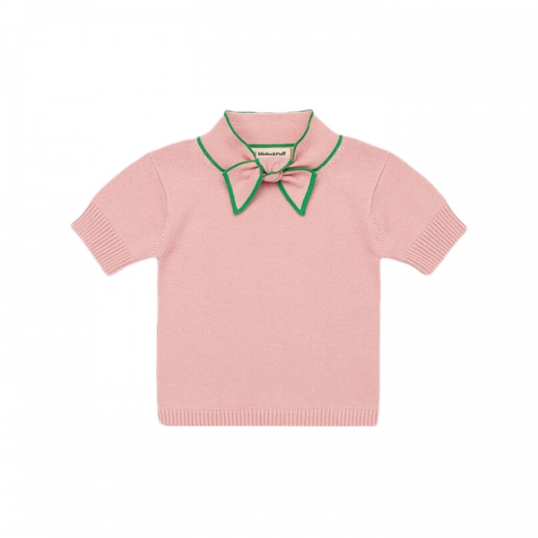 ◆키즈◆키즈 엘사 반팔 니트 로즈블러쉬 MP141027 653