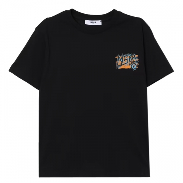 ◆키즈◆25SS 여성 백로고 프린트 크루넥 티셔츠 블랙 S5MSJBTH308 110