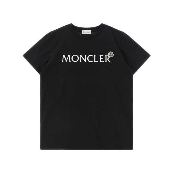 ◆키즈◆여성 로고 패치 로고 프린트 반팔 티셔츠 블랙 8C000 10 89AFV 999