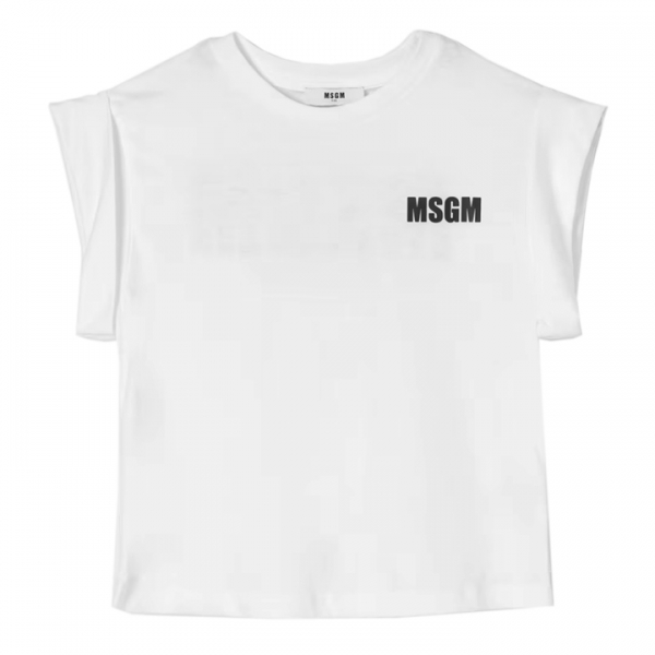 ◆키즈◆25SS 키즈 탑 로고 티셔츠 화이트 S5MSJGTH083 001