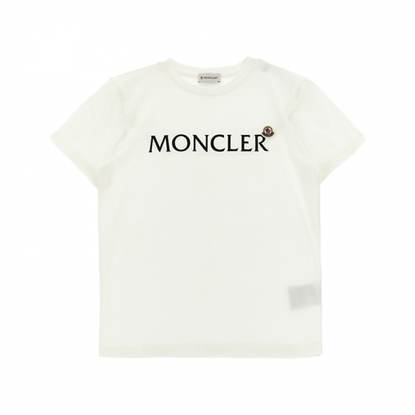 ◆키즈◆여성 로고 패치 로고 프린트 반팔 티셔츠 화이트 8C000 10 89AFV 034