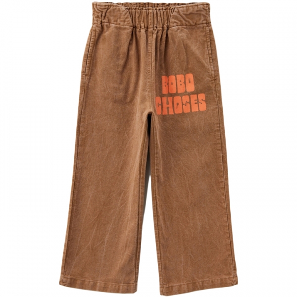 ◆키즈◆25SS 키즈 로고 우븐 팬츠 브라운 B125AC134 211