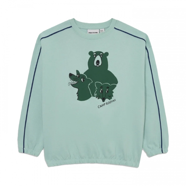◆키즈◆25FW 키즈 캠프로디니 애니멀 프린팅 스웻셔츠 블루그린 25620101 60