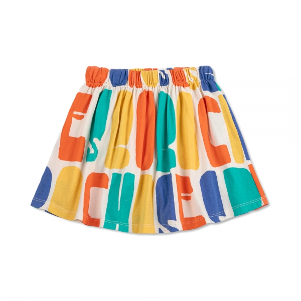 키즈 로고 블럭 컬러 올오버 스커트 오프화이트 B126AC146 199