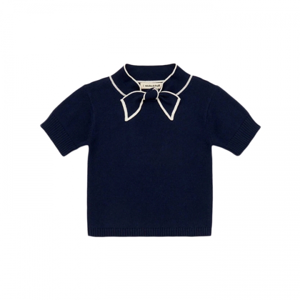 ◆키즈◆키즈 엘사 반팔 니트 네이비 MP141027 421