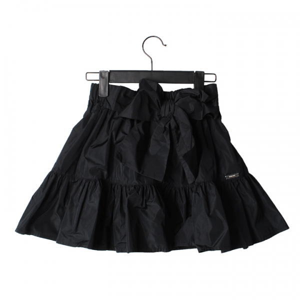 ◆12주년◆키즈 리본 포인트 프릴 스커트 블랙 MS026936 110