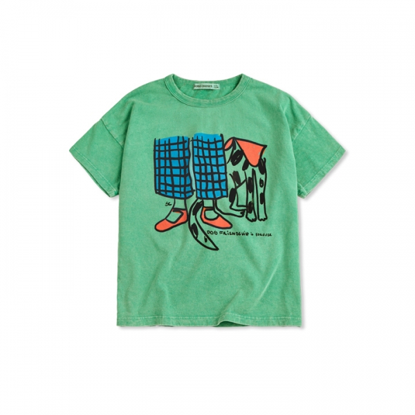 ◆키즈◆키즈 도그 프렌드십 티셔츠 그린 B126AC006 311