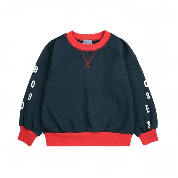 ◆키즈◆키즈 컬러블록 맨투맨 미드나잇블루 B225AC042 401