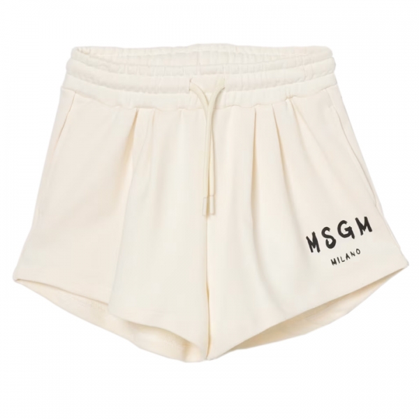 ◆키즈◆25SS 키즈 로고 밴딩 프린트 버뮤다 숏팬츠 아이보리 S5MSJGSH092 013