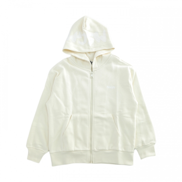 ◆키즈◆25FW 키즈 화이트 로고 프린트 후드집업 아이보리 F5MSJUZH002 013