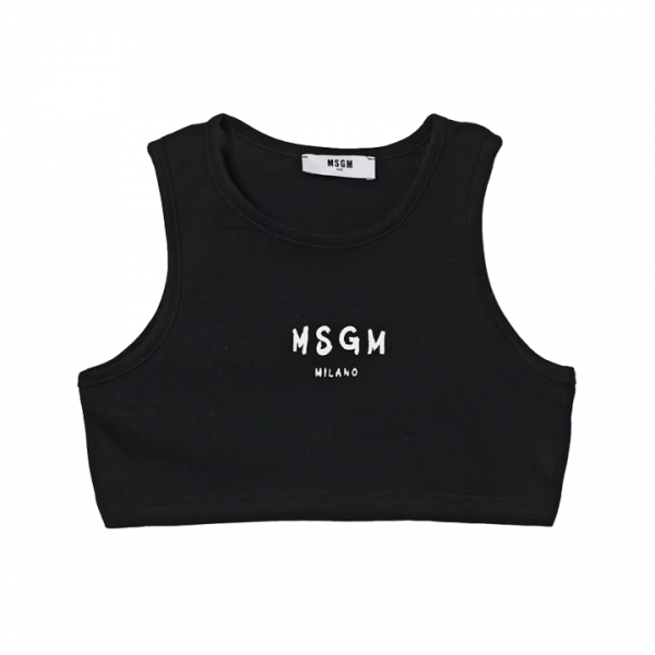 ◆키즈◆키즈 크롭 저지 탑 블랙 S6MSJGTO011 110