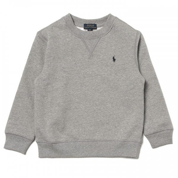 ◆키즈◆23SS 키즈 포니 로고 자수 기모 맨투맨 그레이 772102 003