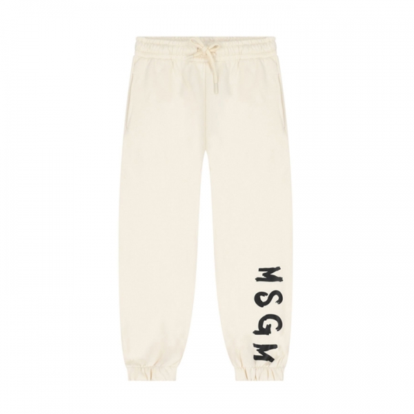 ◆키즈◆25FW 키즈 로고 프린트 트레이닝 팬츠 아이보리 F5MSJUFP024 013