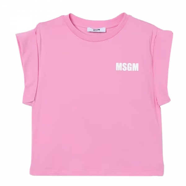 ◆키즈◆25SS 여성 탑 로고 티셔츠 핑크 S5MSJGTH083 MS003