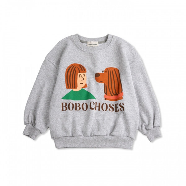 ◆키즈◆키즈 프렌즈 피클 맨투맨 헤더그레이 B126AC038 041