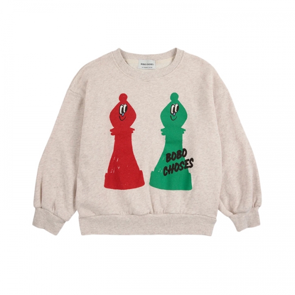 ◆키즈◆키즈 체크메이트 맨투맨 오프화이트 B225AC032 199