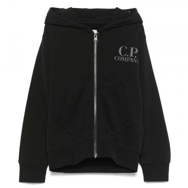 ◆키즈◆25SS 여성 로고 프린트 후드집업 블랙 18CKSS028C 00LCA69 999