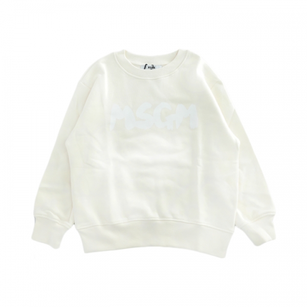 ◆키즈◆25FW 여성 화이트 로고 프린트 맨투맨 아이보리 F5MSJUSW016 013