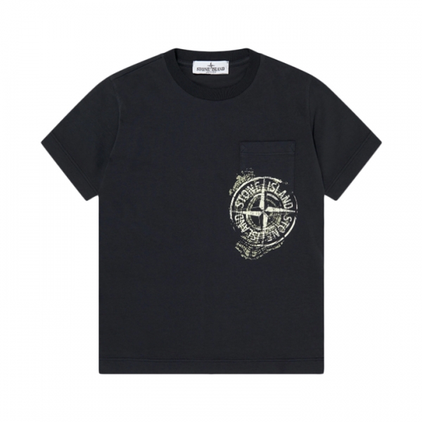 ◆키즈◆여성 빈티지 프린팅 포켓 티셔츠 네이비 K1S16 2100012 S0129 V0020