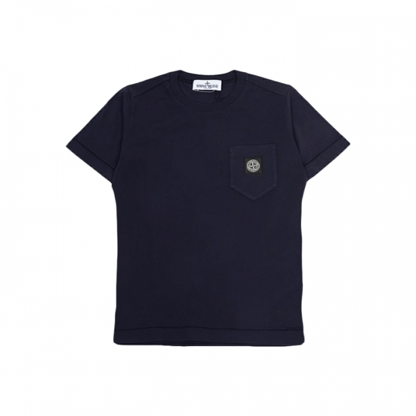 ◆키즈◆키즈 로고 패치 포켓 반팔 티셔츠 네이비 K1S16 2100004 S0047 V0020