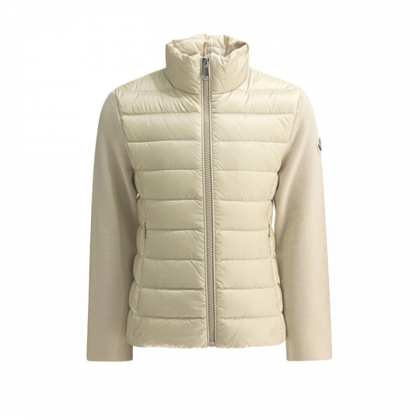 ◆키즈◆여성 로고 패치 니트믹스 경량패딩 집업 가디건 아이보리 9B000 05 M1122 20C