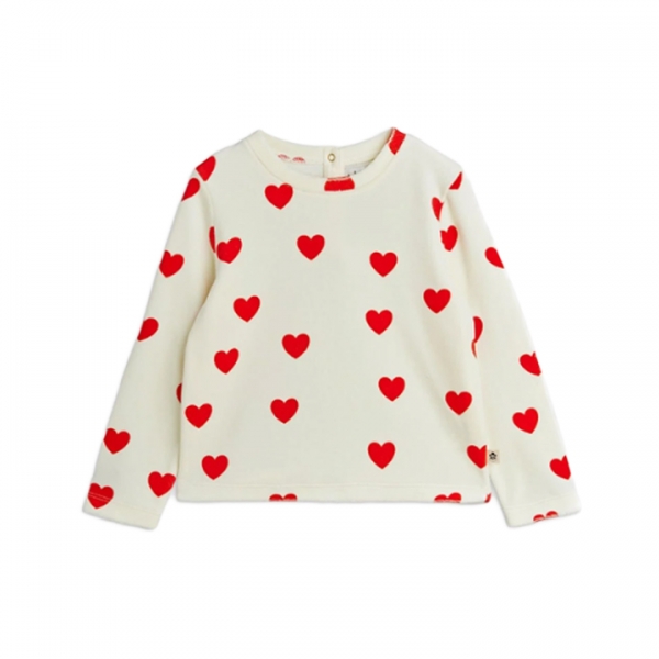 ◆키즈◆키즈 하트 패턴 벨루어 티셔츠 화이트 26120120 10