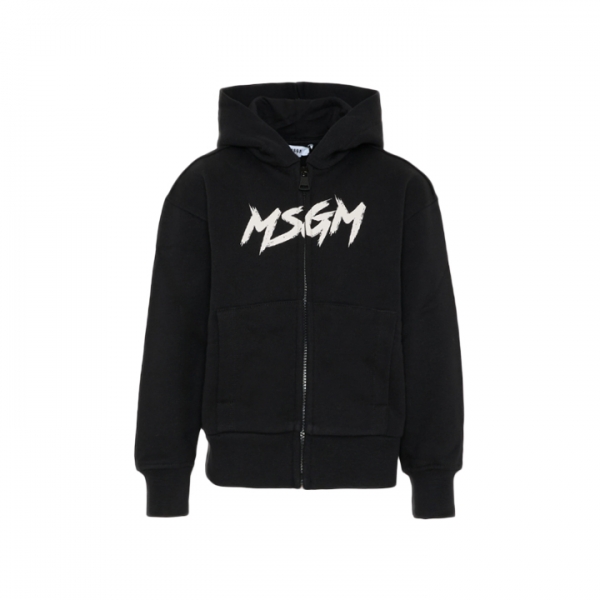 ◆키즈◆키즈 로고 페인팅 후드 집업 블랙 F5MSJUZH048 11083