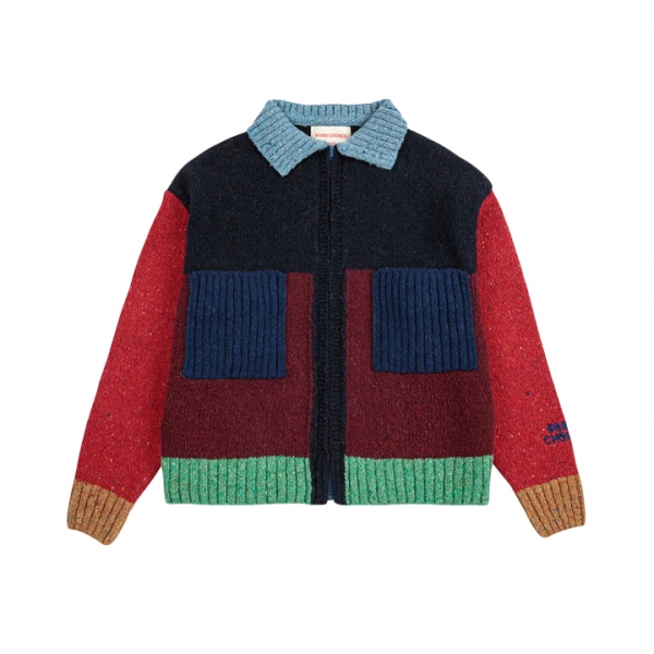 ◆키즈◆키즈 컬러블록 니트 집업 멀티 B225AC116 991