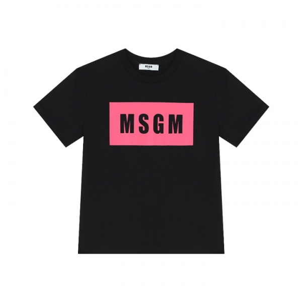 ◆키즈◆키즈 베이직 박스 로고 티셔츠 블랙 S4MSJUTH010 110