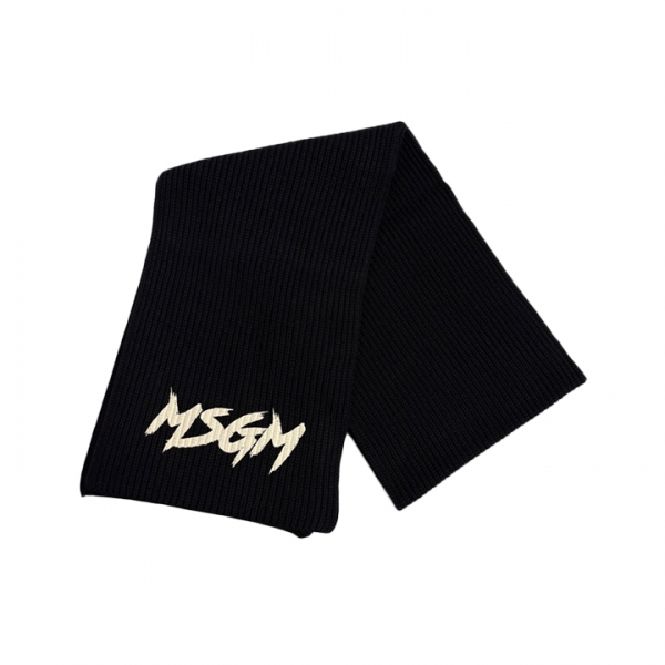 ◆키즈◆ 키즈 로고 페인팅 니트 머플러 블랙 F5MSJUSC092 11038