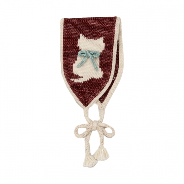 ◆키즈◆키즈 키튼 자수 헤드워머 브릭 K1250W25 606