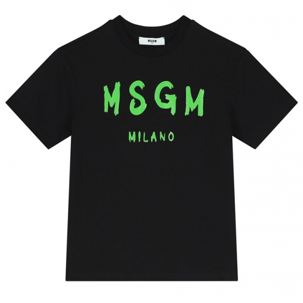 ◆키즈◆24SS 키즈 로고 티셔츠 블랙 S4MSJUTH012 110