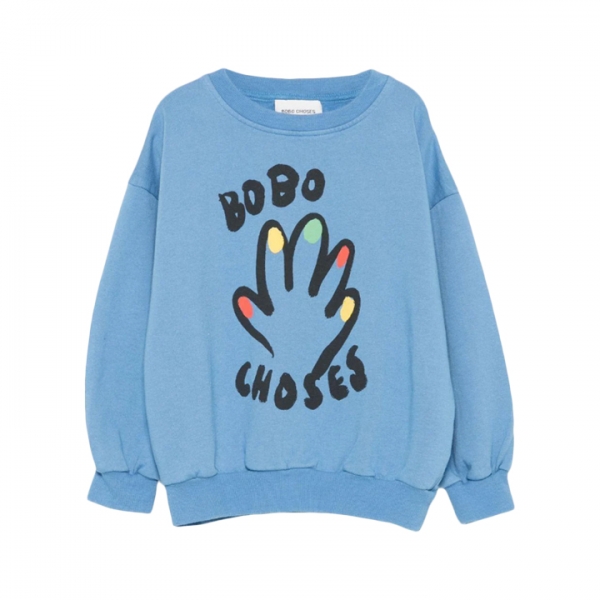 ◆키즈◆25FW 키즈 하이파이브 프린트 스웻셔츠 블루 B225AC035 421