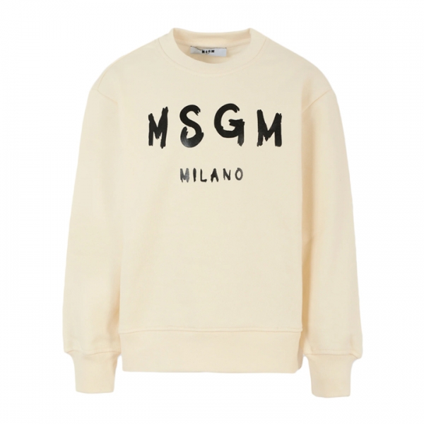 ◆키즈◆25FW 여성 로고 프린트 맨투맨 아이보리 F5MSJUSW018 013