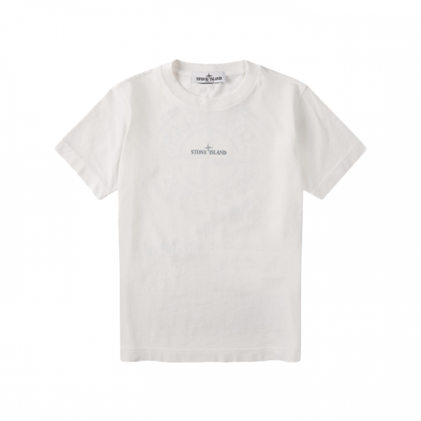 ◆키즈◆여성 로고 백 프린팅 반팔 티셔츠 화이트 L1S16 2100009 S0377 V0001