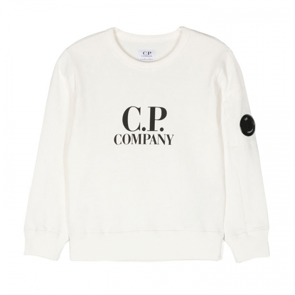 ◆키즈◆25FW 키즈 렌즈 와펜 로고 맨투맨 화이트 19CKSS034B 00LCA76 103