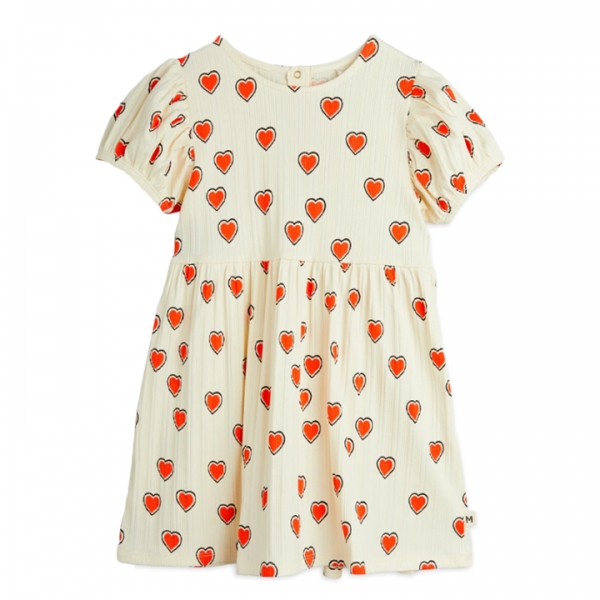 ◆키즈◆25FW 키즈 아웃라인 하트 숏 드레스 오프화이트 25650102 11