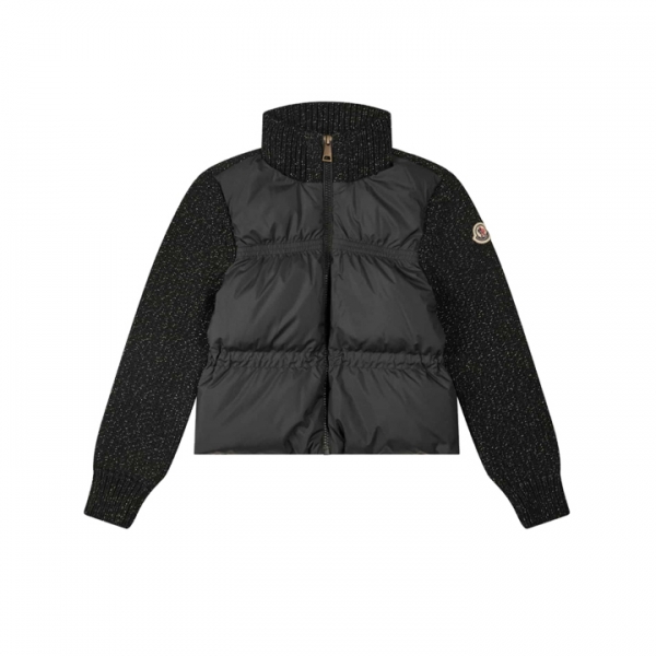 ◆키즈◆여성 로고 패치 믹스 패딩자켓 블랙 9B000 11 M8258 999