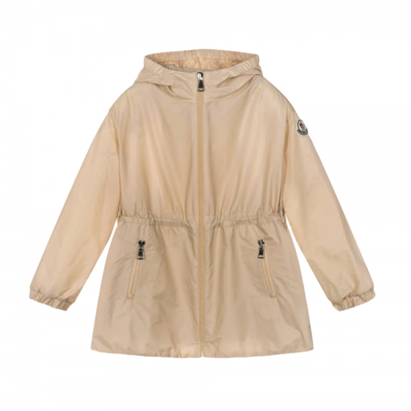 여성 웨테 WETE 로고 패치 백 플리츠 후드자켓 베이지 1A000 84 53A5E 202