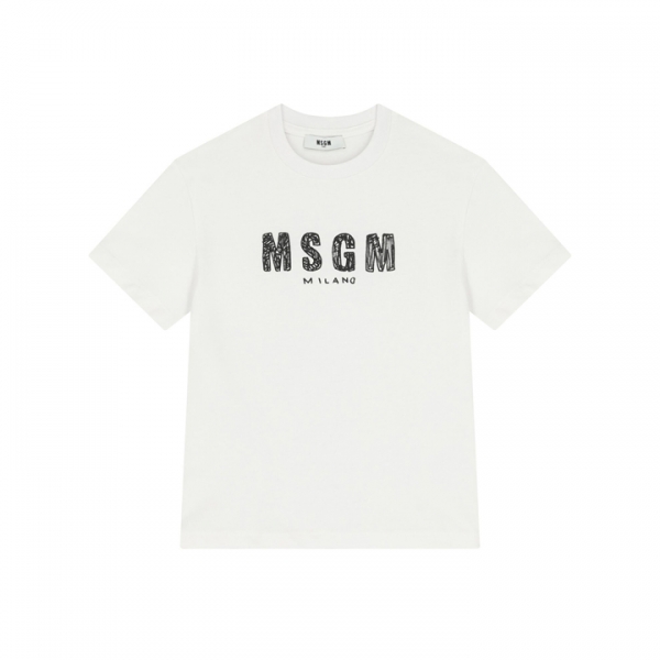 ◆키즈◆여성 저지 티셔츠 화이트 S6MSJUTH004 001