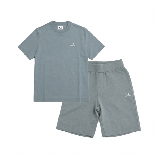 ◆키즈◆여성 로고 프린트 하프 저지 셋업 실버블루 20CKTA009C 00LAA17 809