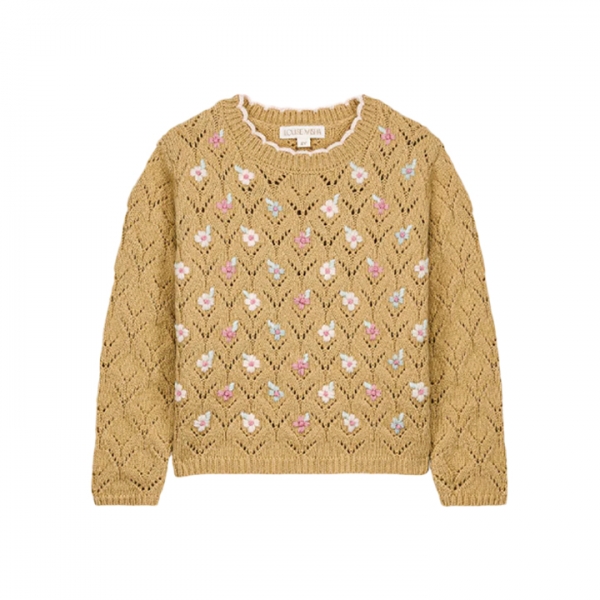 ◆키즈◆키즈 쟈델리 플로럴 니트 허니 25F_J0300 HONEY