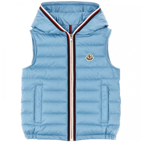 ◆키즈◆25SS 키즈 DORCAS 도르가 로고 패치 패딩조끼 블루 1A000 62 597YX 71P