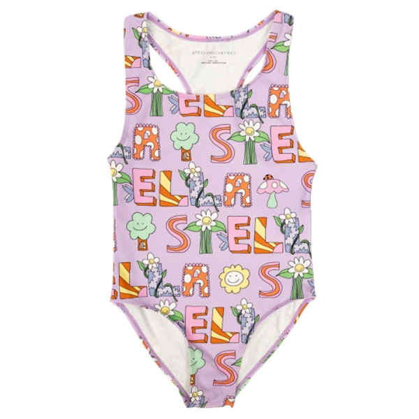 ◆키즈◆25SS 키즈 로고 레터링 스윔슈트 퍼플 TWCA59 Z2681 567MC