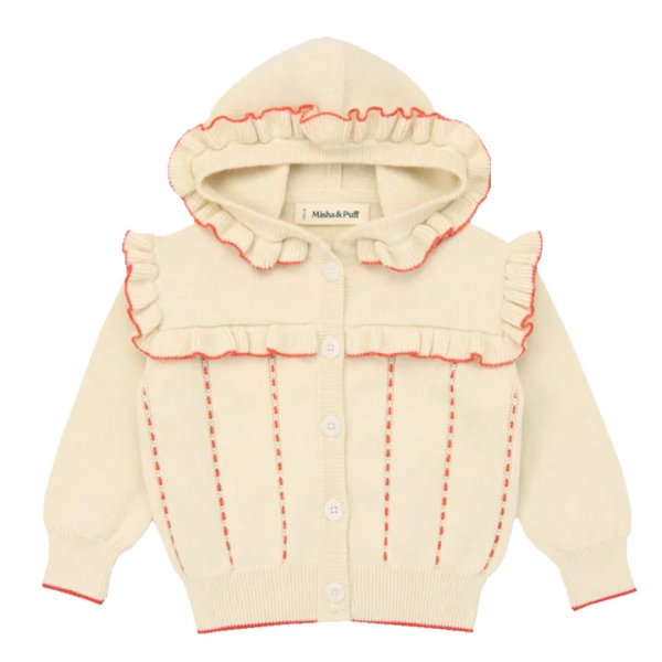 ◆키즈◆25SS 키즈 코츠월드 후디 가디건 아이보리/오렌지 K2001S25 298